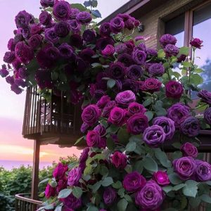 Роза Плетистая Плум Пэшн купить по цене от 610р. в интернет-магазине «Посадика» с доставкой почтой в в Ветлугае и по всей России – [изображение №1].